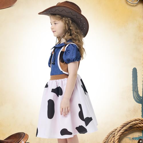 Disfraz de vaquera para niñas con sombrero miniatura 2