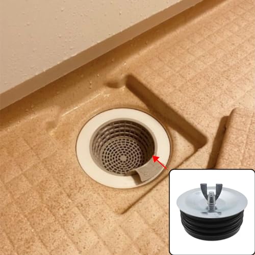 Image of Dnyta 4 inch inch Rubber Expansion Pipe Plug Sewer Pipe Plug with Wing Nut Sewer Cleanout Cap for Most Pools or Pipes Sink, DT1712