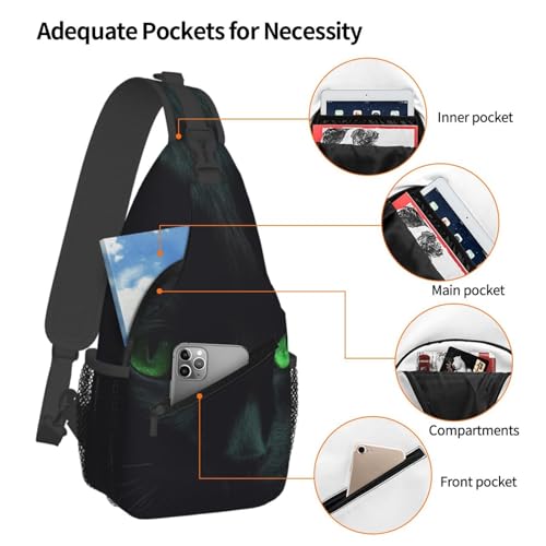 Small Sling Bag para Mujer y Hombre Negro miniatura 4