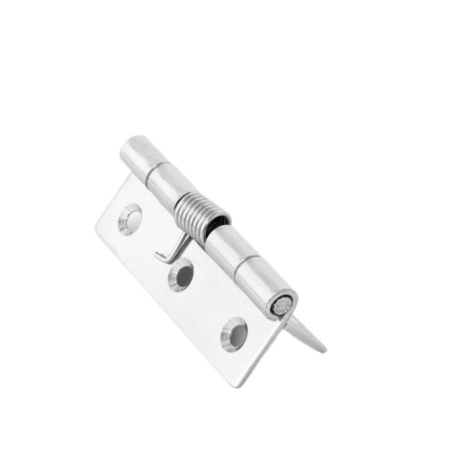 6PCS Stainless Steel Spring Hinge Self Closing Furniture Wooden Doors Metal Hinges for Kitchen Cabinet Cupboard Closet Wardrobe for Doors(75mm)