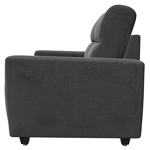 Image of Wakefit 2 Seater Sofa Set | 3 Year Warranty | Wooden Sofa for Living Room - Belize (Reflection: Charcoal Grey)