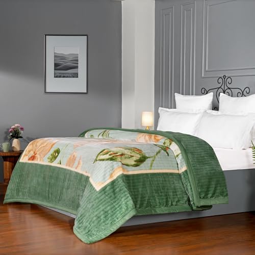 Image of MYTRIDENT Blanket for Winter Double Size, Classic Tranquil Touch Collection, 4 Kg Blanket Double - Ivy