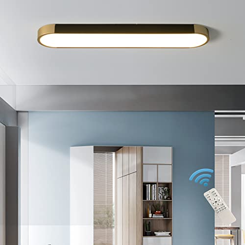 Tioolo Modern Ceiling Light, Acrylic Linear Ceiling Lamp, Dimmable Led Ceiling Light Fixture With Remote Control, Kitchen Dining Living Room Cloakroom Hallway Lighting (36W/27.5In L) #TOP5