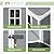 VONZOY Resin Storage Sheds with Floor, 6x4.5 FT Plastic Garden Shed with Lockable Door, Window, Waterproof, Outdoor Tool Storage for Bike, Garbage Can, Grey White, Light Grey