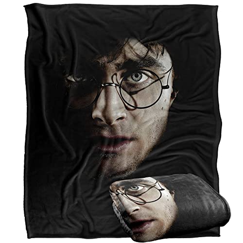 Image of HARRY POTTER Deathly Hallows Part 1 Poster Officially Licensed Silky Touch Super Soft Throw Blanket 152 x 127 cm