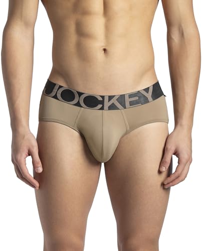 Image of Jockey IC27 Men's Tactel Microfiber Elastane Stretch Solid Brief with Moisture Move Treatment
