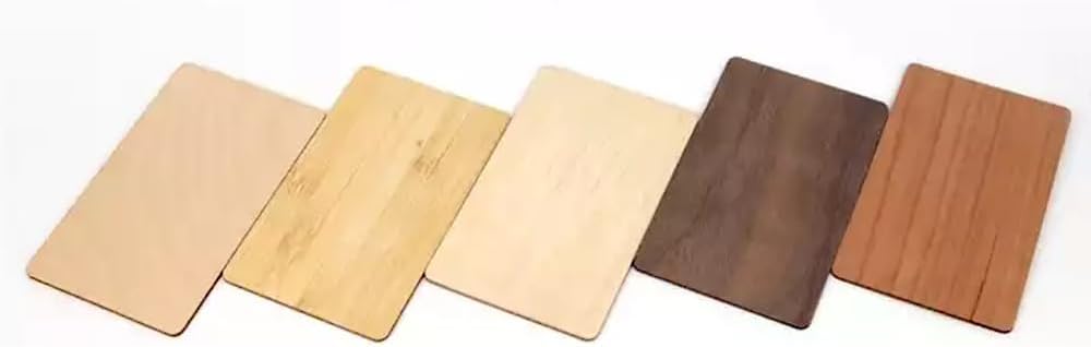 20-Pack NFC Wooden Cards with NFC213 Chip, Ideal for Social Identification & Digital Business Cards (Basswood)