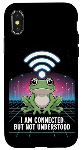 Connected But Not Understood ? Absurd Frog WiFi Vaporwave �X�}�z�P�[�X iPhone X/XS �p