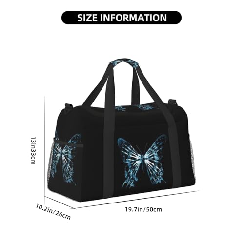 Bolsa de viaje grande impermeable y plegable con estampado Butterfly X Ray 4