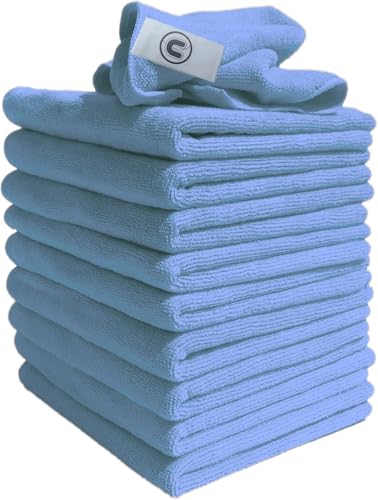 DCS Microfibre Cleaning Cloth, Blue, Pack of 10,...