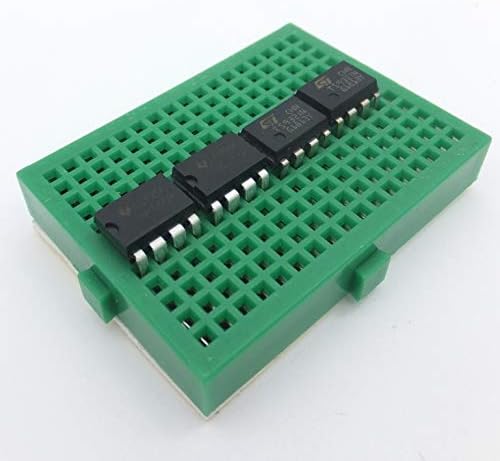 Integrated circuits (ICs) on a mini breadboard