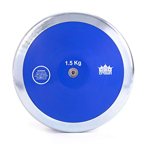 Crown Sporting Goods 1.5kg High Spin Discus, 80% Rim Weight – Official Track