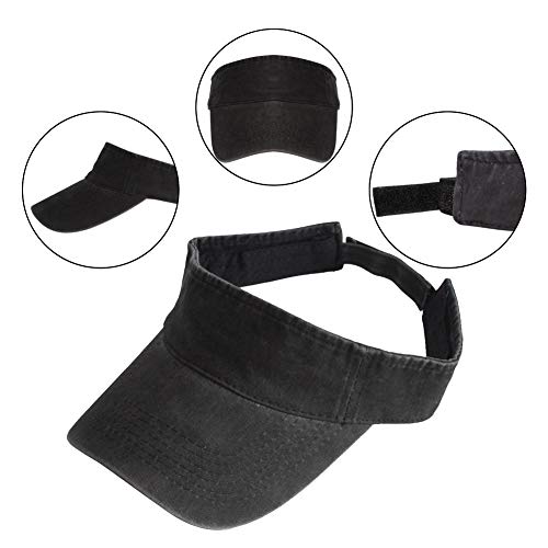 Image of HH HOFNEN Sports Sun Visor Hats Cotton Twill Ball Adjustable Sun Caps for Men Women