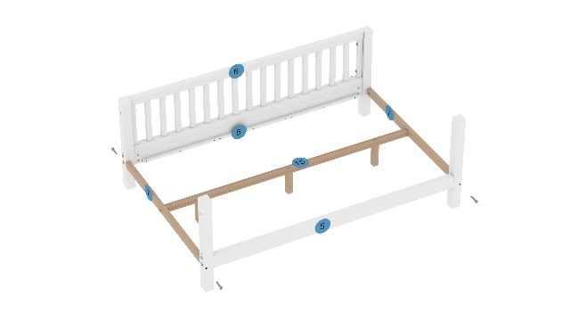 KEIKI Full Size Wooden Floor Bed, Montessori Platform Bed Frame with Low Profile & Safety Rails, Space Saving Kids Beds for Boys Girls Bedroom, No Box Spring Needed, Easy Assembly, Noise Free, Brown