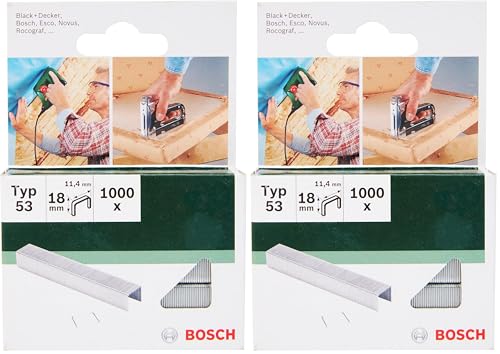 Bosch 2609255824 DIY Klammern Typ 53 11.4 x 0.74 x 18 mm (Packung mit 2)