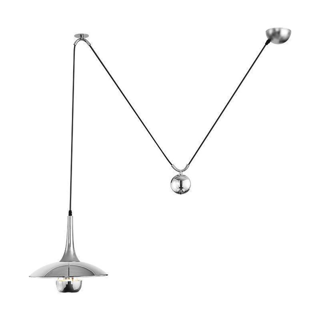Plafonnier milieu du siècle chrome pour chambre moderne - 8