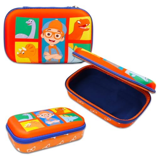 Image of Blippi Pencil Case for Kids - Stationery Storage Bag Bundle with Molded Pencil Case Plus Bookmark, Stickers, More | Blippi School Supplies for Kids, Boys, Girls