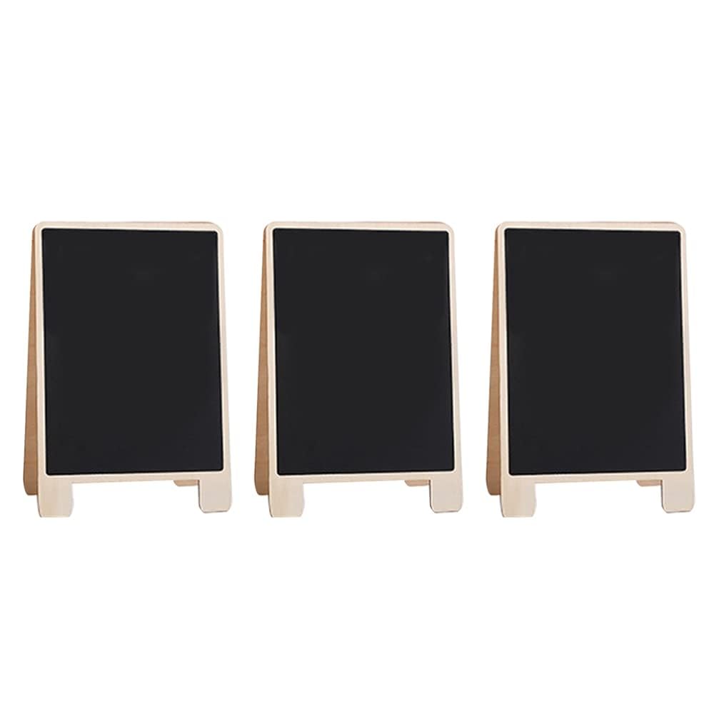 ExceforeMini Chalkboard Signs with Stand, 3 Pack Message Board Chalkboard Signs with Support for Table Decorations, Restaurant Food Display, Wedding, Banquet, Coffee Shop (7 X 6 Inches)