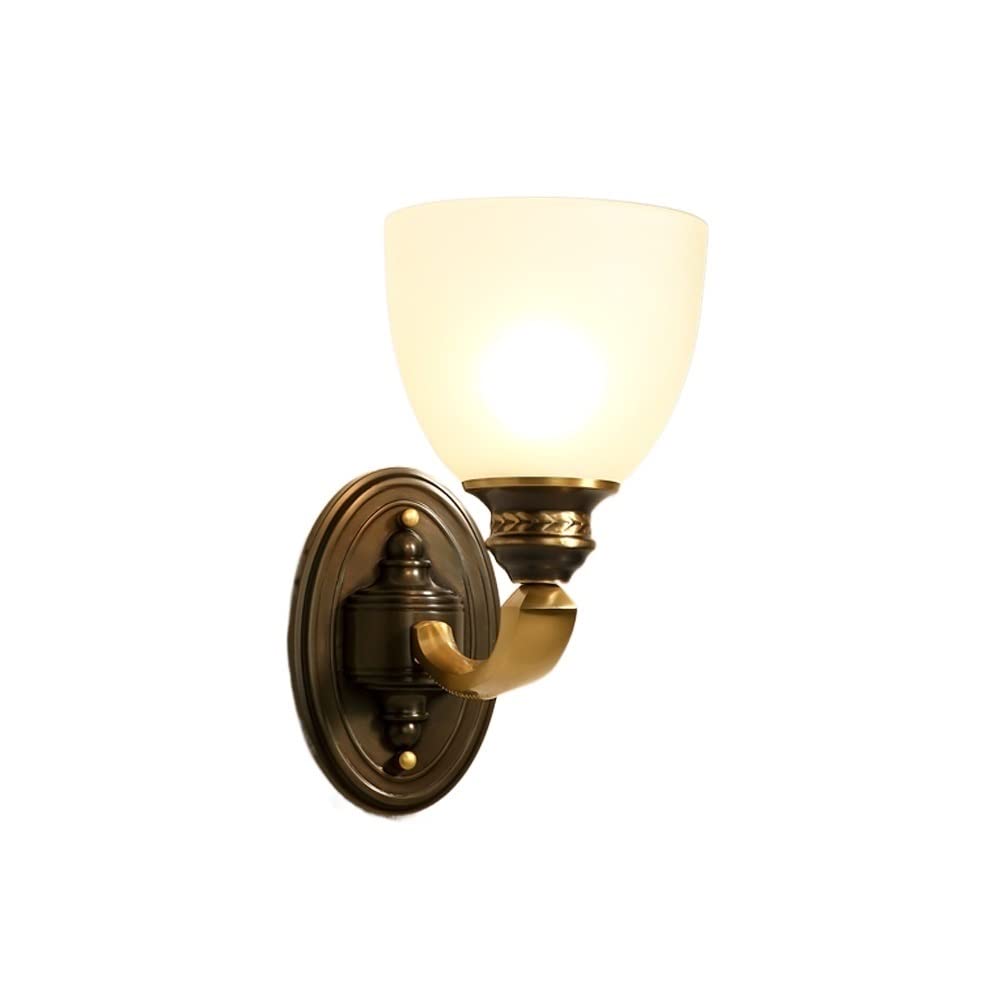HPTHLY Wall Mounted Light Simplicity Wall Sconce Wall Lamp, Wall Lantern Wall Light Glass Lantern Brass E27 Edison Room Art Decor Fixtures Lighting Luminair(1Light)