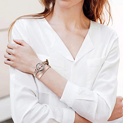 PHOGARY Essential Oil Bracelet for Women, Aromatherapy Bracelet Anxiety Bracelet Stainless Steel Locket with Genuine Leather Wristband Jewelry Gift for Mother Sister Girlfriend, Tree of Life - Image 6