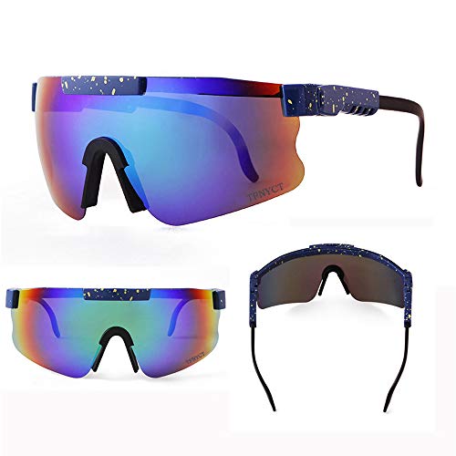 VIPBQO Lunettes de soleil polarisées pour homme et femme - Coupe-vent - UV400 - Pour le baseball, la pêche, le golf, le vent - Avec pieds réglables - Protection de sport (07) Cover