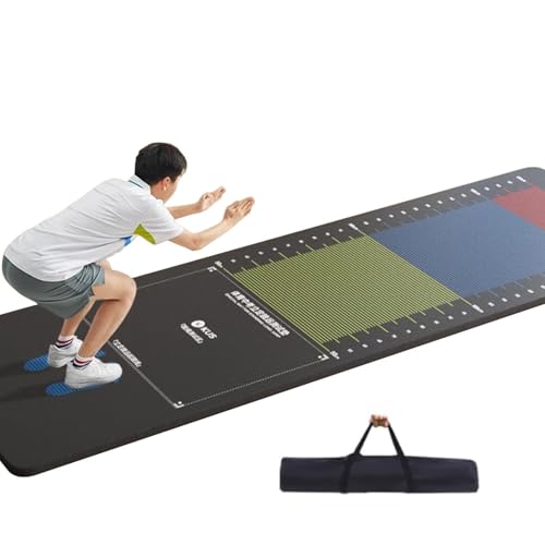 Tapete para salto de longitud en casa para preparar exámenes de gimnasio
