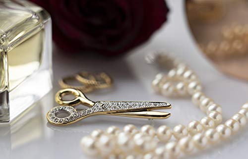 Image of Set of 2 Brooch Lapel Pins With Rhinestones