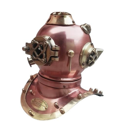 Generic Brass Vintage Style Mark V US Navy Scuba Deep Mini Diving Divers Helmet Gift, As shown in image