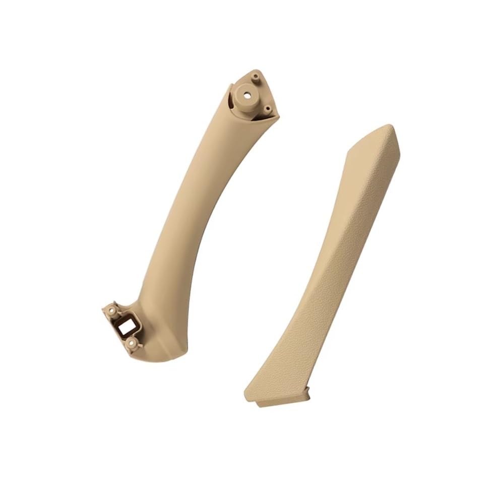Dngjuen for E90 for E91 for 3-Series Car Inner Door Handle Panel Sedan Pull Trim Cover 51417230850 51419150335 51419150340 Sliding Door Handle(Beige-Set-Left)