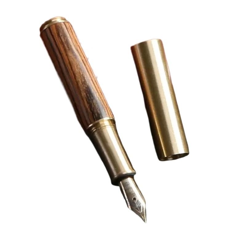 Stylo-plume vintage de poche en laiton pour vos notes quotidiennes au bureau ou en voyage