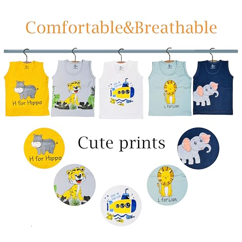 Image of Infantbond Baby & Kids Summer Wear /T-shirt & Short /Cotton Summer Dress /Cut Sleeves T-shirt Nekar