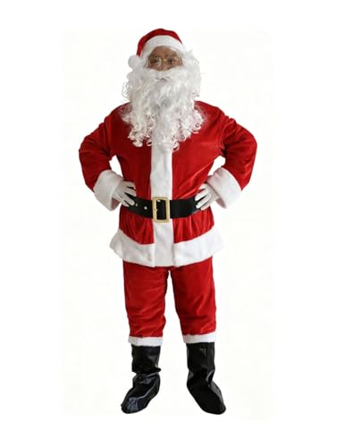 SELORE Weihnachtsmann Kostüm komplett Deluxe Nikolauskostüm Santa...