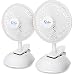 Simple Deluxe 2-Pack 6" 2-Speed Adjustable Tilt Whisper Quiet Commercial Clip-On-Fan