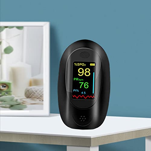 Image of LED Fingertip Oximeter Blood Oxygen Saturation Monitor Sensor Meter Black