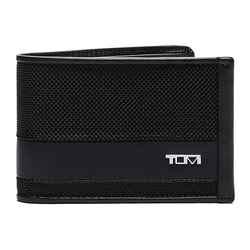 TUMI - Alpha Slim Single Billfold - Men's Ballistic Nylon Wallet - Hidden Card Pocket - Black
