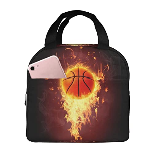 XVBCDFG Bolsa de almuerzo de baloncesto Oficina al aire libre Papel de aluminio portátil Aislamiento grueso y bolsa Bento de mantenimiento fresco