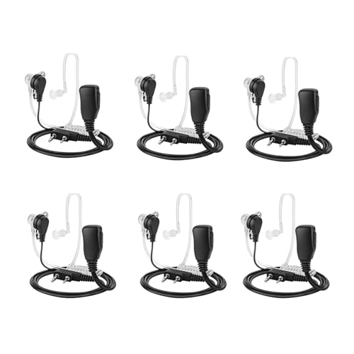 Auriculares walkie-talkie de tubo acústico con micro PTT de alta fidelidad y manos libres