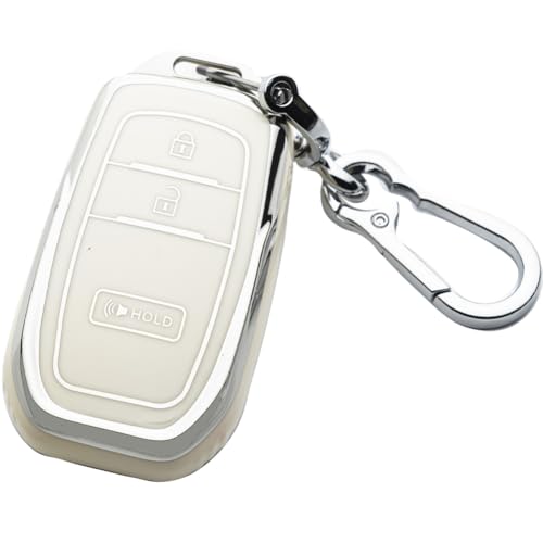 WTSHOPME Key Fob Cover Keychain Fit for Toyota 2022-2025 Prius Corolla Cross Hatchback Tundra Sequoia LE XLE Smart Key