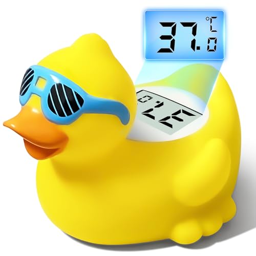 JARMAPOZ Baby-Badethermometer mit Ente, Bade- und Raumtemperaturthermometer...