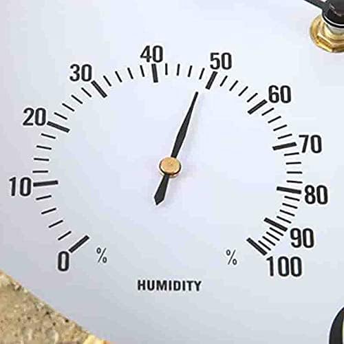 14 Inch Garden Clocks with Thermometer and Hygrometer Outdoor Retro Wall Clock Battery Operated Non Ticking Decorative Clocks