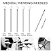 Ear Nose Piercing Catheter - Lyuxzad 50Pcs Mixed Piercing Catheter 12G 14G 16G 18G and 20G Hollow Stainless Steel for Piercing Ear Nose Navel Nipple Lip Tongue Belly Piercing Kit Piercing Tools