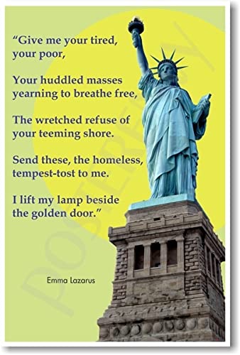 American History: Lady Liberty, "Give me your tired, your poor...", NEW Classroom Poster