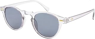 Soigné Round Sunglasses For Boys, Girls, Men & Women. See Through Grey Color Frame. Size-SMALL. Price In India
