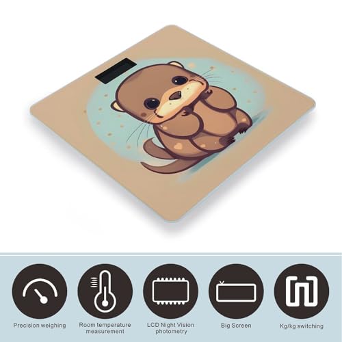 Báscula Digital Cute Otter con Pantalla LCD miniatura 3
