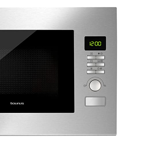 Taurus-Fastwave-Fused-Microondas-digital-integrable-con-Grill-700W-20L-ModoECO-Auto-Clean-Varias-funciones-y-programas-Revestimiento-ShinyClean-SmartHeat-596x389x-318cm-Inox-BlancoPlata