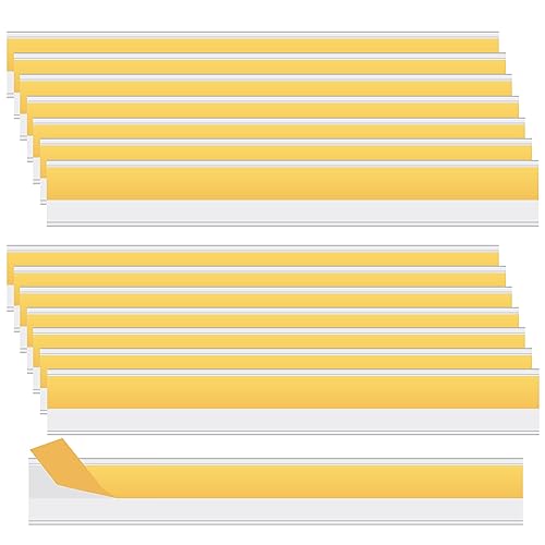 HLIWS 15 Pcs 4 * 30cm Portaprecios Adhesivo,Porta Etiquetas Autoadhesivas,Precios plástico Portaetiquetas, para estante archivadores(Sin papel)