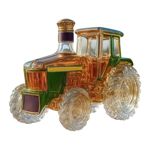 ウイスキー デキャンター | 300ml グラス トラクター コンテナ | ガラス リキュール ボトル テキーラ デキャンター - ワイン アルコール バーボン ウォッカ ブランデー 家庭 オフィス バー 男性 父 誕生日 クリスマス パーティ向け