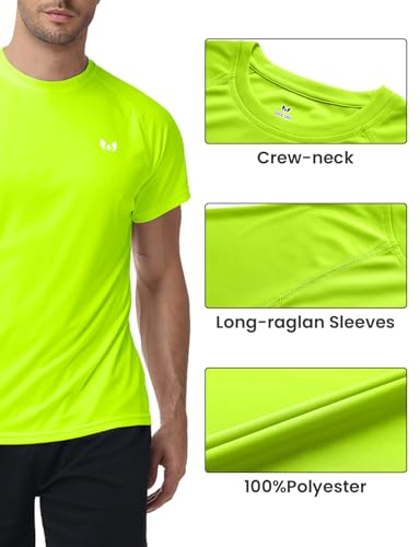 Image of Corna Men's Short Sleeve T-Shirts, Lightweight Men's Workout Shirt, UPF 50+ Sun Protection Athletic Dry Fit Shirts for Men