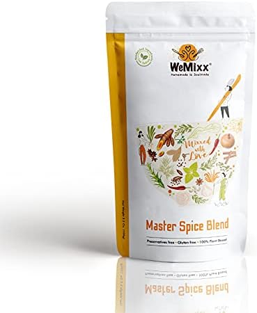 WeMixx Master Spice Blend - All Purpose Seasoning Masala, Preservatives Free, Vegan Friendly, Natural, Aromatic Flavor, 3.5 Oz