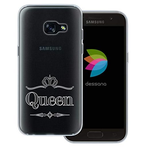 dessana ordstäv trend transparent skyddsfodral mobiltelefon fodral fodral väska för Samsung Galaxy A3 (2017) Queen